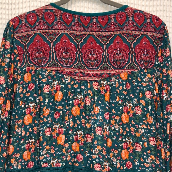 Tulle & Batiste Jamawar Rose Blouse - Picture 9 of 10